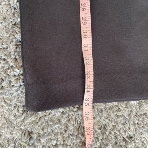 J.CREW Black Zip Dress Faux Leather Back Sleeve Work Office Sz 6 Style E1567 EUC - Picture 10 of 12